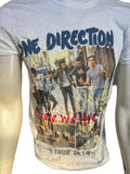 Gildan Men's One Direction Where We Are Tour 2014 Graphic White Shirt Size M