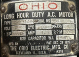 Ohio Electric 692X3143 Long Hour Duty AC Motor 115V 60Hz 1.3A 1-Phase