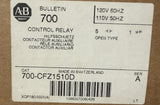 Allen-Bradley 700-CFZ1510D Industrial Control Relay Series A 110/120VAC 50/60Hz