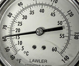 Lawler Dial Thermometer Temperature Gauge 40-140°F or 5-60°C