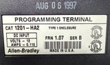 Allen-Bradley 1201-HA2 Programming Terminal Series B 12VDC 0.110A w/ Enclosure