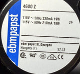 Ebmpapst 4600 Z AC Axial Fan 115VAC 50/60Hz 119x119x38 mm