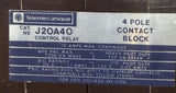 Telemecanique J20A40 Control Relay 4‑Pole 10 A 600 VAC w/ J20M Magnet Block