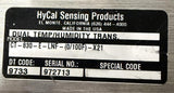 HyCal Sensing Products CT-830-E-LNF-(0/100F)-X21 Dual Temp/Humidity Transmitter