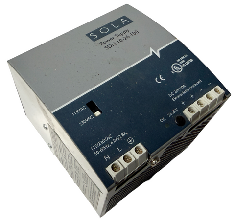 Sola SDN 10-24-100 Power Supply 24 V DC 10 A 115/230 VAC 50/60 Hz