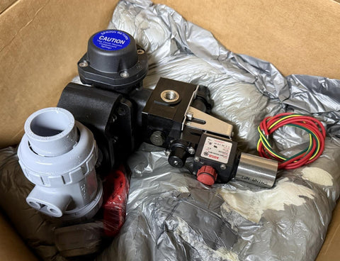 Asahi America AP79PSW11A Actuator w/ Type 21.21α Ball Valve & Solenoid Valve