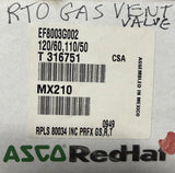 Asco RedHat EF8003G002 Solenoid Valve 110/120VAC 50/60Hz