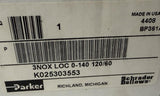Parker K025303553 Solenoid Valve 3NO X LOC 0-140 PSI 120 VAC 60 Hz