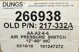 Dungs AA-A2-6-6 Air Pressure Switch 12-60″ W.C. 266938