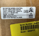 KB Electronics KBPC-240D (6407B) DC Motor Speed Control 115/230 VAC 0-90/180 VDC