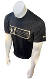 Nike Men's Dri-Fit NFL Engineered To The New Orleans Saints Black Shirt Size S