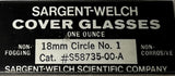 Sargent-Welch S58735-00-A Cover Glasses 18 mm Circle No. 1 Non-Fogging One Ounce