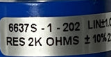 Bourns 6637S-1-202 Precision Potentiometer 2K Ohm ±10% Panel Mount