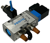 Festo MVH-5-1/4-B Solenoid Valve 19701 5/2 Way w/ MSV-3 Solenoid Coil 119807