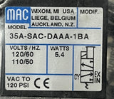 MAC 35A-SAC-DAAA-1BA Solenoid Valve 3-Way 1/8" NPTF 110/120 VAC 50/60Hz 5.4W