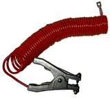 S.R. Browne RAC10S Coiled Grounding Clamp with Lug 10 ft PVC