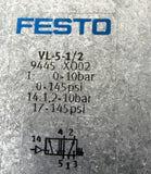 Festo VL-5-1/2 Pneumatic Valve 5/2-Way Monostable Spring Return G1/2 9445