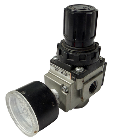 SMC AR20K-02B Pneumatic Regulator Modular 1/4" R w/ Gauge
