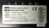 KB Electronics KBMD-240D (9370F) DC Motor Speed Control 115/230VAC 0-90/0-180VDC