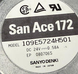 Sanyo Denki 109E5724H501 San Ace 172 DC Cooling Fan 24VDC 0.58A