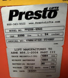 Presto Lifts PPS2200-62NAS PowerStak Walk Behind Pallet Stacker Lift 24V 62"
