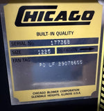 Chicago Blower 1225 Centrifugal Blower w/ Reliance P14H1405N-RT AC Motor 2 HP