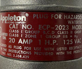 Appleton ECP-2023 Model D Explosion Proof Plug 125VAC 20A 2W 3P