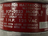 Appleton ECP-2023 Model D Explosion Proof Plug 125VAC 20A 2W 3P