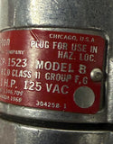 Appleton ECP-1523 Model B Explosion Proof Plug 125VAC 15A 2W 3P