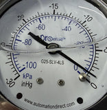 AutomationDirect ProSense G25-SLV-4LS Mechanical Pressure Gauge -30 to 0 in Hg