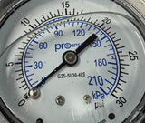 AutomationDirect ProSense G25-SL30-4LS Mechanical Pressure Gauge 2.5" 0-30 PSI