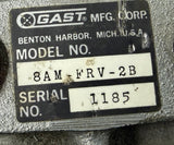 Gast 8AM-FRV-2B Air Motor 5 HP 2500 RPM 1/2" NPT 175 CFM