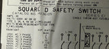 Square D HU361DS Heavy Duty Safety Switch Series E1 Non-Fusible 30A 600V 3-Pole
