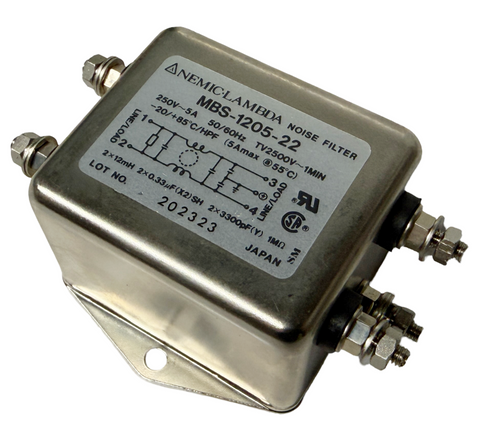 Nemic-Lambda MBS-1205-22 Noise Filter 250V 50/60Hz 5A 202323