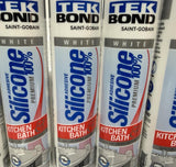 Tek Bond White 100% Premium Silicone Caulk Kitchen & Bath 10.1 OZ (6 Pack)