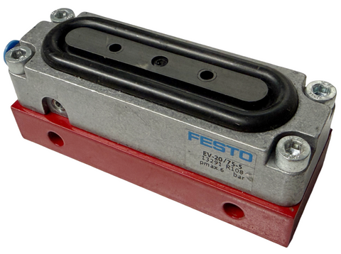 Festo EV-20/75-5 Clamping Module 20x75 5mm Stroke 6 Bar 13291 w/ Base