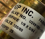 KIP U249165-0131 Solenoid Valve 1/8" x 5/64" Orifice 120/60V w/ Fittings