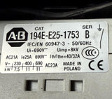 Allen-Bradley 194E-E25-1753 Load Switch Series B 25A 690V 3-Pole w/ Handle