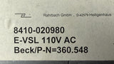 Rahrbach E-VSL Safety System Lock 110VAC 8410-020980