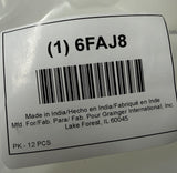 Pack of (12) Grainger 6FAJ8 Bottle 250mL 8oz Wide Mouth HDPE Clear