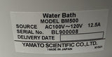 Yamato Scientific BM500 Water Bath 100-120VAC 12.5A