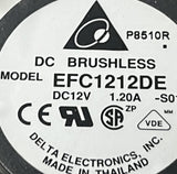 Delta Electronics EFC1212DE DC Brushless Fan 12VDC 1.2A 120mm x 38mm
