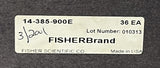 Pack of (36) Fisher 14-385-900E Round Cuvets Borosilicate Glass 19mm x 150m