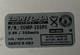 Dantona Industries COMP-35SPC Ni-Cd Rechargeable Battery Pack 250mAh 3.6V