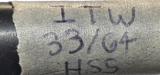 ITW 33/64" High Speed Drill Bit HSS Morse #2 Taper