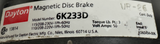 Dayton 6K233D Magnetic Disc Brake 1 PH 50 Amps 50-60Hz Torque Lb. Ft. 3