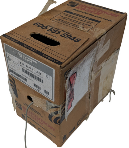 Superior Essex 18-241-33 Telephone Wire Cable Gray 1000 FT 4 Pair 24 AWG CAT3