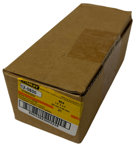 Box of (10) Stanley 12-0800 Broad Utility Hinges 3.5" x 3.5"