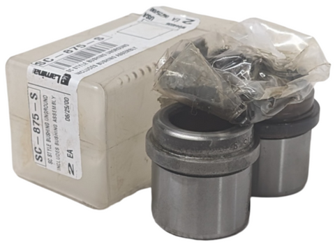 Lot of (2) Lamina SC-875-S SC Style Short Shoulder Bushings 7/8" Unground Bronze