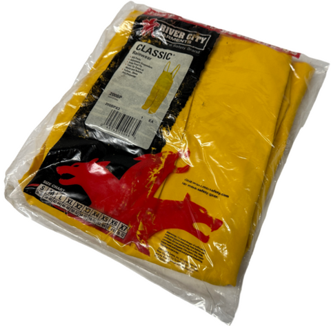 MCR 200BP Classic Rainwear Bib Pants Overall Style X3 Yellow Waterproof .35 PVC